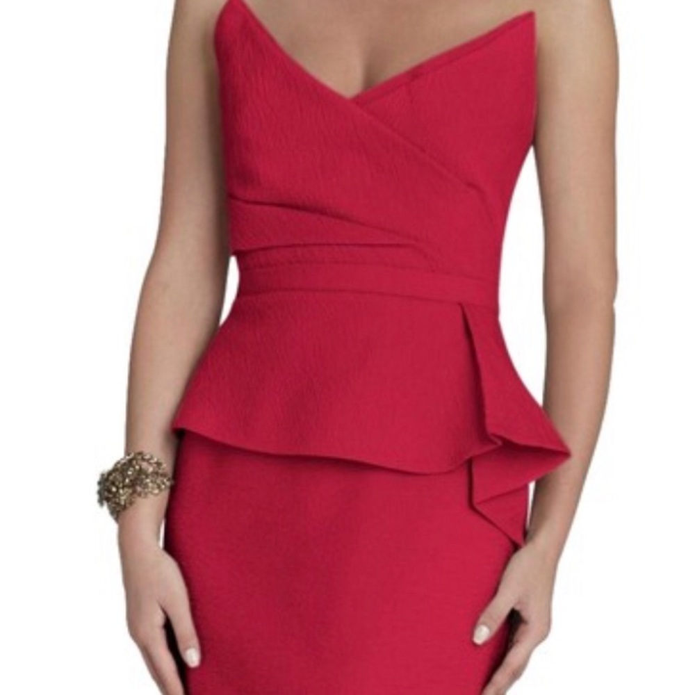 BCBG Gracie Full Length Gown with mini-train